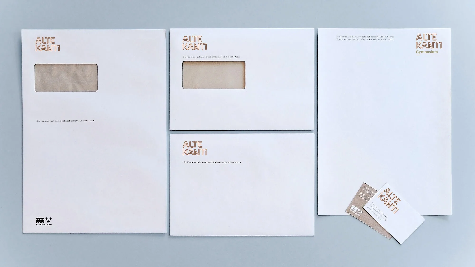 Alte Kantonsschule Aarau – Corporate Design – Geschäftsdrucksachen